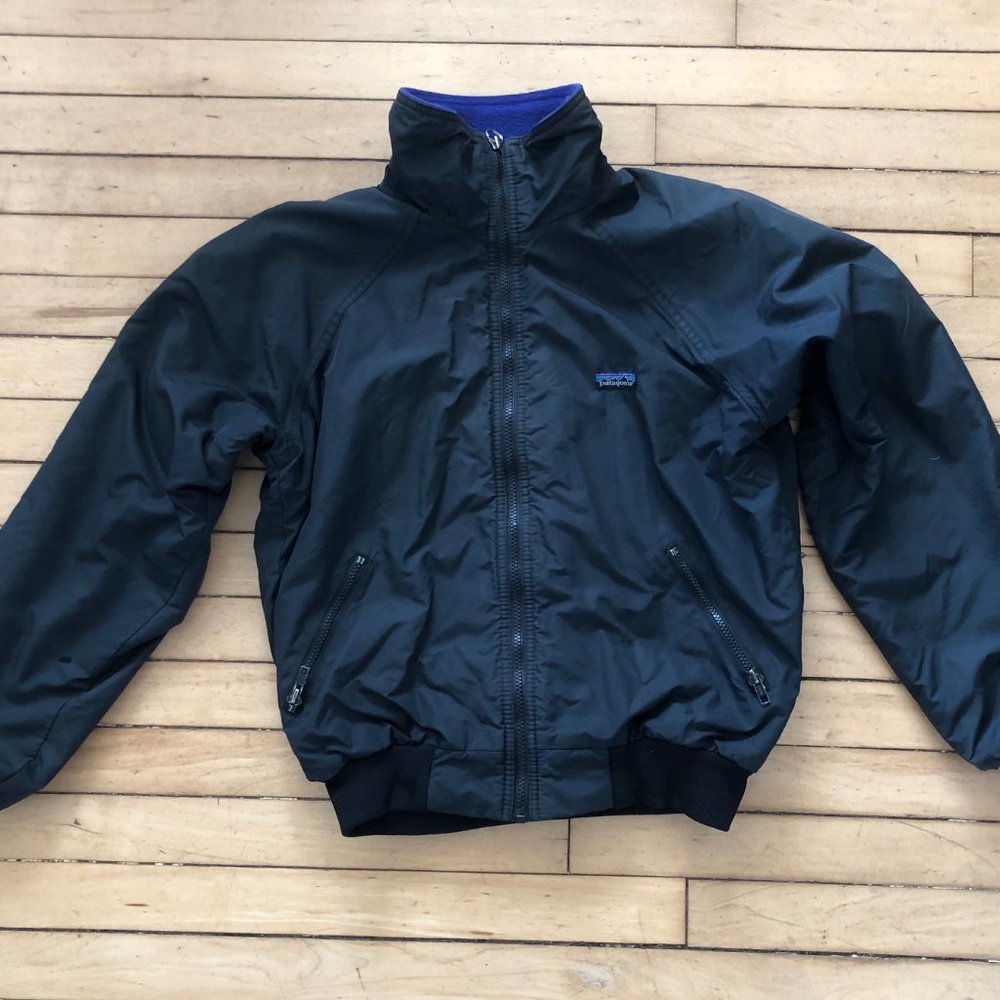 Patagonia Vintage Black Bomber Jacket Small
